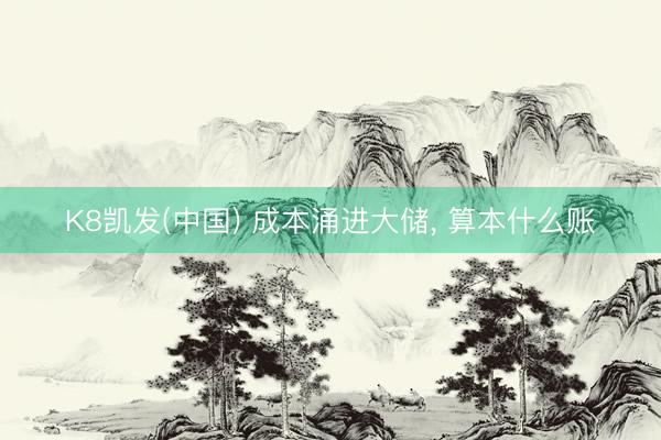 K8凯发(中国) 成本涌进大储， 算本什么账