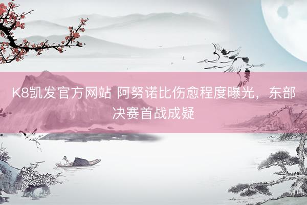 K8凯发官方网站 阿努诺比伤愈程度曝光，东部决赛首战成疑