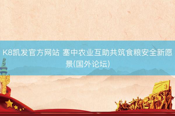 K8凯发官方网站 塞中农业互助共筑食粮安全新愿景(国外论坛)